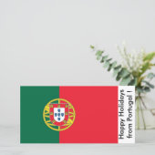 Prettige feestdagen Vlag van Portugal, Feestdagenkaart (Staand voorkant)
