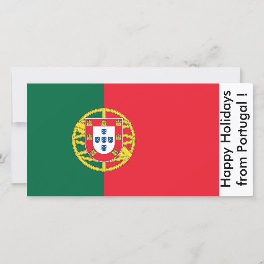 Prettige feestdagen Vlag van Portugal, Feestdagenkaart (Voorkant)