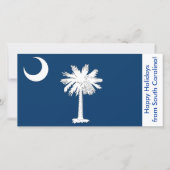 Prettige feestdagen Vlag van South Carolina Feestdagenkaart (Voorkant)
