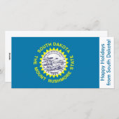 Prettige feestdagen Vlag van South Dakota Feestdagenkaart (Voorkant / Achterkant)