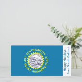Prettige feestdagen Vlag van South Dakota Feestdagenkaart (Staand voorkant)
