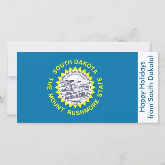 Prettige feestdagen Vlag van South Dakota Feestdagenkaart (Voorkant)