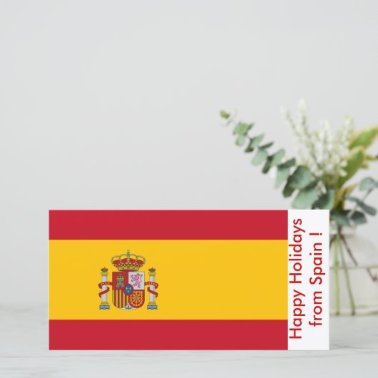 Prettige feestdagen Vlag van Spanje, Feestdagenkaart (Staand voorkant)