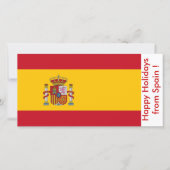 Prettige feestdagen Vlag van Spanje, Feestdagenkaart (Voorkant)