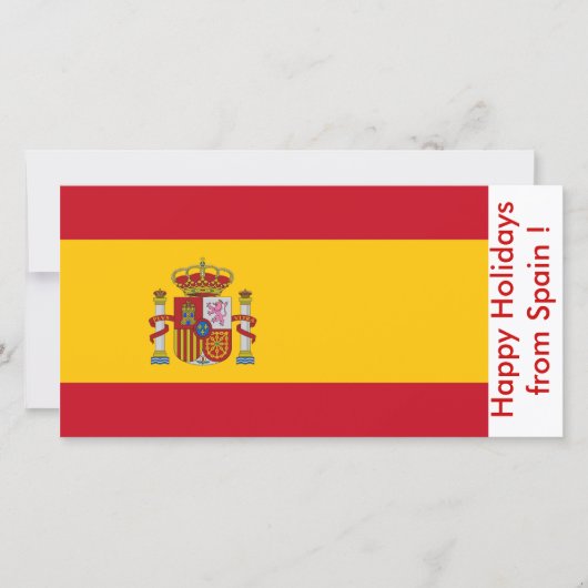 Prettige feestdagen Vlag van Spanje, Feestdagenkaart (Voorkant)