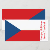 Prettige feestdagen Vlag van Tsjechië, Feestdagenkaart (Voorkant / Achterkant)