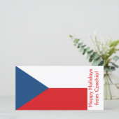 Prettige feestdagen Vlag van Tsjechië, Feestdagenkaart (Staand voorkant)