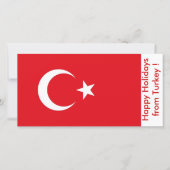 Prettige feestdagen Vlag van Turkije Feestdagenkaart (Voorkant)