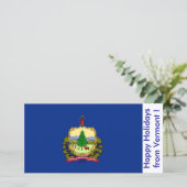 Prettige feestdagen Vlag van Vermont Feestdagenkaart (Staand voorkant)