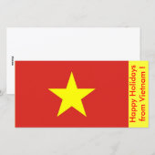 Prettige feestdagen Vlag van Vietnam Feestdagenkaart (Voorkant / Achterkant)