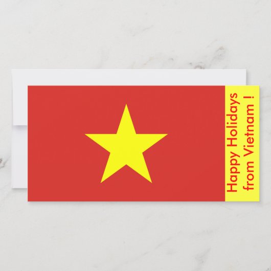 Prettige feestdagen Vlag van Vietnam Feestdagenkaart (Voorkant)