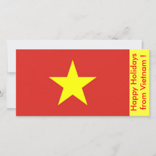 Prettige feestdagen Vlag van Vietnam Feestdagenkaart