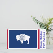 Prettige feestdagen Vlag van Wyoming, Feestdagenkaart (Staand voorkant)