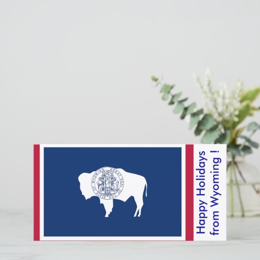 Prettige feestdagen Vlag van Wyoming, Feestdagenkaart (Staand voorkant)