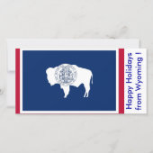 Prettige feestdagen Vlag van Wyoming, Feestdagenkaart (Voorkant)