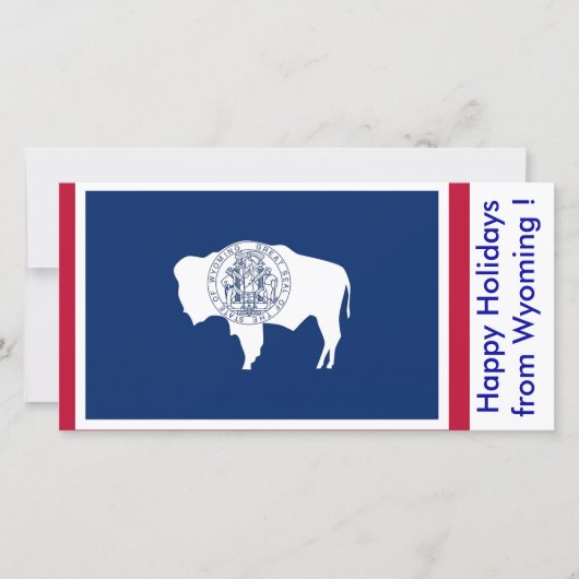 Prettige feestdagen Vlag van Wyoming, Feestdagenkaart (Voorkant)