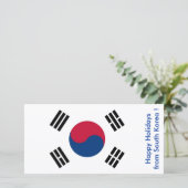Prettige feestdagen Vlag van Zuid-Korea, Feestdagenkaart (Staand voorkant)