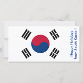 Prettige feestdagen Vlag van Zuid-Korea, Feestdagenkaart (Voorkant)