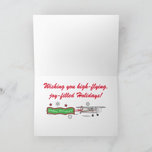 Prettige feestdagen Vliegtuig Kaart (Binnen)