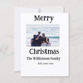 Prettige feestdagen · voeg familienaam foto toe ke briefkaart