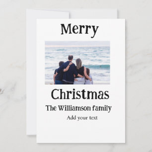 Prettige feestdagen · voeg familienaam foto toe ke kaart