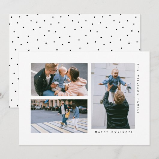 prettige feestdagen Voeg je familiefoto toe (Voorkant / Achterkant)