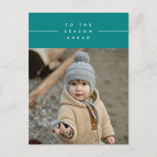 prettige feestdagen Voeg uw familiefoto toe Briefk Briefkaart