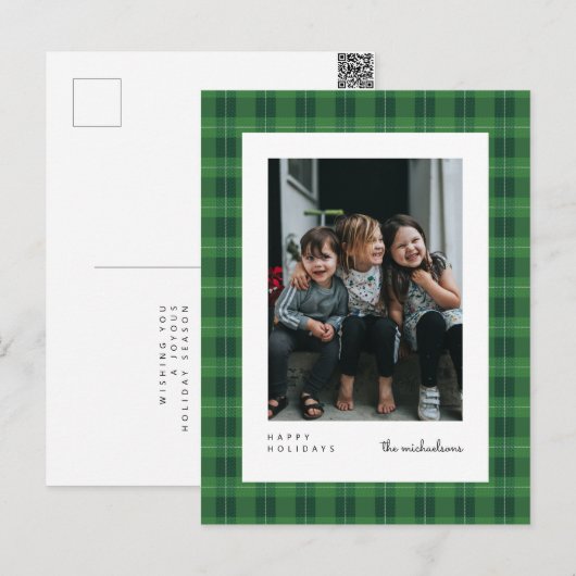 prettige feestdagen | Voeg uw foto-Briefkaart toe Briefkaart (Voorkant / Achterkant)