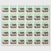 prettige feestdagen Voeg uw kerstfoto's toe Cadeaupapier (Vlak)