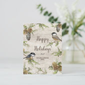 Prettige feestdagen Vogel thema Briefkaart (Staand voorkant)