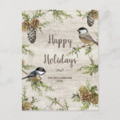 Prettige feestdagen Vogel thema Briefkaart (Voorkant)