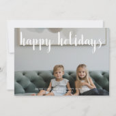 prettige feestdagen volledig Foto modern script Feestdagenkaart (Voorkant)