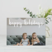 prettige feestdagen volledig Foto modern script Feestdagenkaart (Staand voorkant)