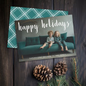 Prettige feestdagen Volledige Foto Eenvoudig Scrip Feestdagenkaart