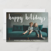 Prettige feestdagen Volledige Foto Eenvoudig Scrip Feestdagenkaart (Voorkant)