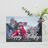 prettige feestdagen volledige foto feestdagenkaart (Staand voorkant)