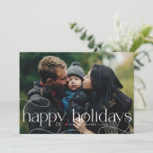 Prettige Feestdagen Volledige Foto Kerstkaart (Staand voorkant)