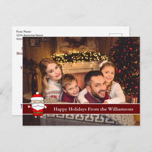 Prettige feestdagen Volledige Kaart foto en Schatt (Voorkant / Achterkant)