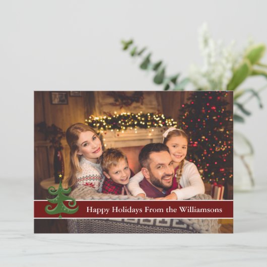 prettige feestdagen volledige kaartfoto met modern feestdagenkaart (Staand voorkant)
