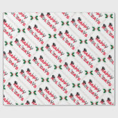 Prettige feestdagen Voor fietser Cadeaupapier (Vlak)