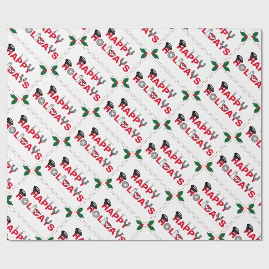 Prettige feestdagen Voor fietser Cadeaupapier (Vlak)