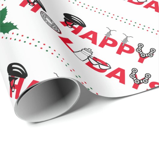 Prettige feestdagen Voor fietser Cadeaupapier (Rol Hoek)
