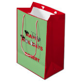 Prettige feestdagen Voor fietser Medium Cadeauzakje (Voorkant Gekanteld)
