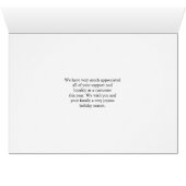 prettige feestdagen voor Klanten uit de Sneeuw (Binenzijde Horizontaal (Onderkant))