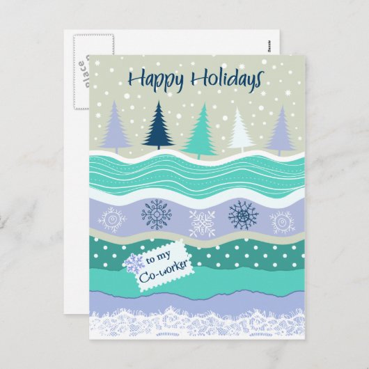 prettige feestdagen voor Snowflakes Scrapbookg (Voorkant / Achterkant)