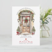 Prettige feestdagen Voordeur in beweging Aankondiging (Staand voorkant)