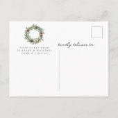 Prettige feestdagen Voordeur in beweging Aankondigingskaart (Achterkant)