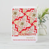 prettige feestdagen | Vrede en liefde | Poinsettia Feestdagenkaart (Staand voorkant)