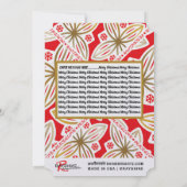 prettige feestdagen | Vrede en liefde | Poinsettia Feestdagenkaart (Achterkant)