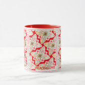 prettige feestdagen | Vrede en liefde | Poinsettia Mok (Midden)